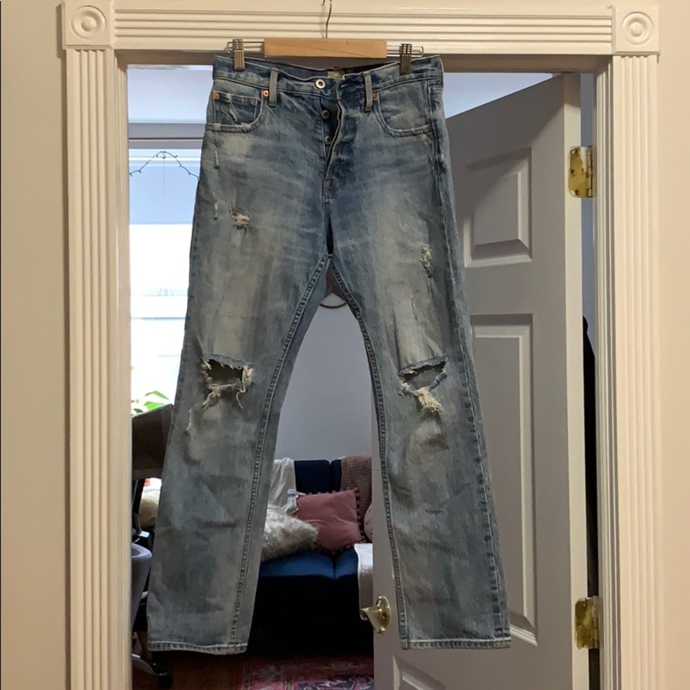 Gap x Cone Denim - straight leg mid-rise light 27